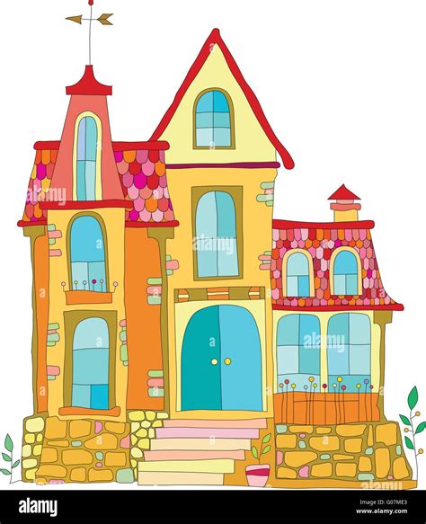 illustration in cartoon style mansion Stock Vector Image & Art - Alamy