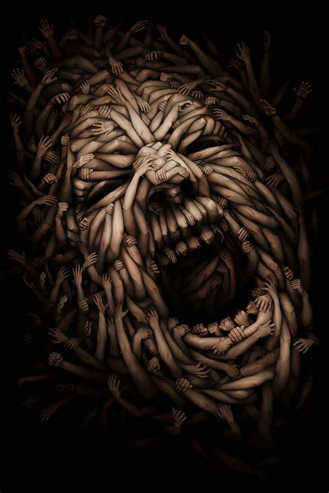 HD wallpaper: screaming human painting, artwork, horror, face, no ...