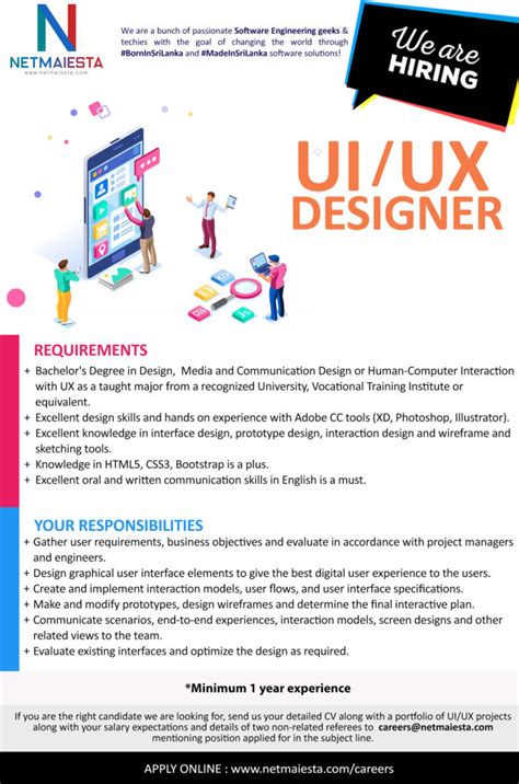 Ui Ux Designer Job Description Template