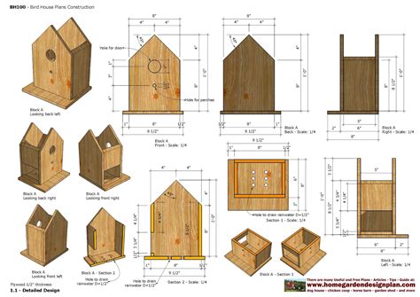 home garden plans: BH _ Bird House Plans Construction - Bird House Design