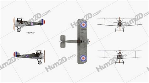 Sopwith Camel Blueprint Template - 3DModels.org