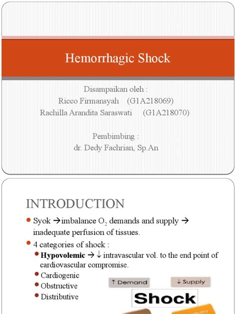 Hemorrhagic Shock | PDF | Shock (Circulatory) | Bleeding