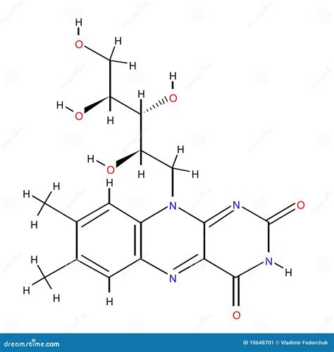 Structural Formula of Riboflavin Stock Illustration - Illustration of ...