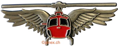 Swiss Helikopter Pilot-Wings Pin small. Pinex Badges Armeeabzeichen ...