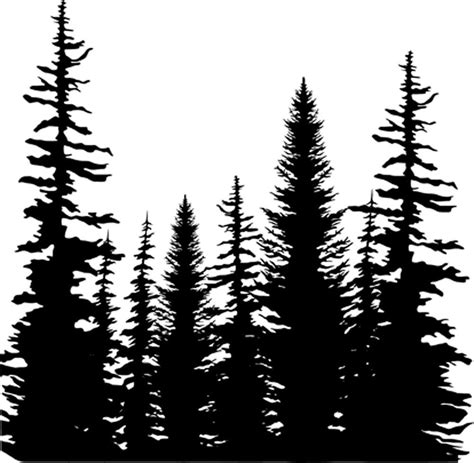 Simple Pine Tree Silhouette | Pine tree silhouette, Pine tree painting ...