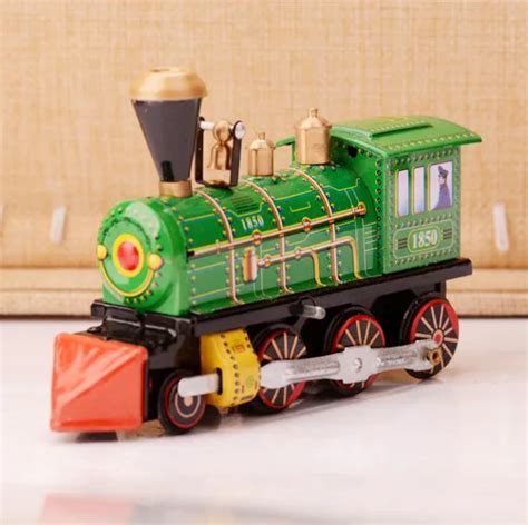 Retro Steam Train Tinplate Clockwork Toy Vintage Tin Wind Up Toys For ...