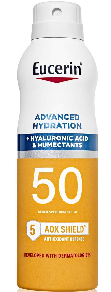 Eucerin Advanced Hydration SPF 50 Sunscreen Spray ingredients (Explained)