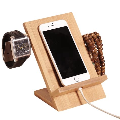 Bamboo Wood Charging Bracket Docking Station StockCradle Holder for ...