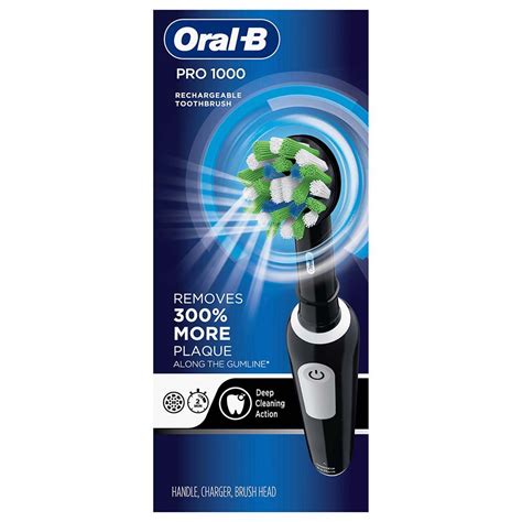 Oral-B Pro 1000 Rechargeable Toothbrush - Black - Shop Toothbrushes at ...