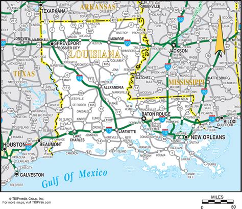 Driving Map Of Louisiana | Draw A Topographic Map