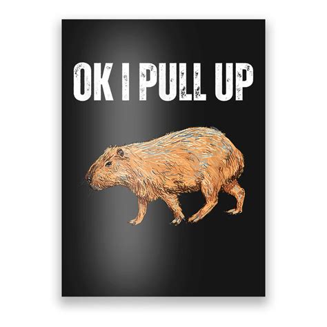 Ok I Pull Up Capybara Shirt Funny Capybara Meme Ok I Pull Up Poster ...