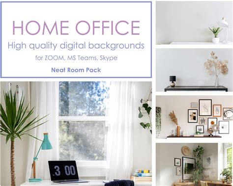 ZOOM Background Home Office Digital Pack Skype Teams Virtual - Etsy ...