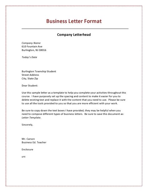 30 Professional Business Letter Templates [Word]