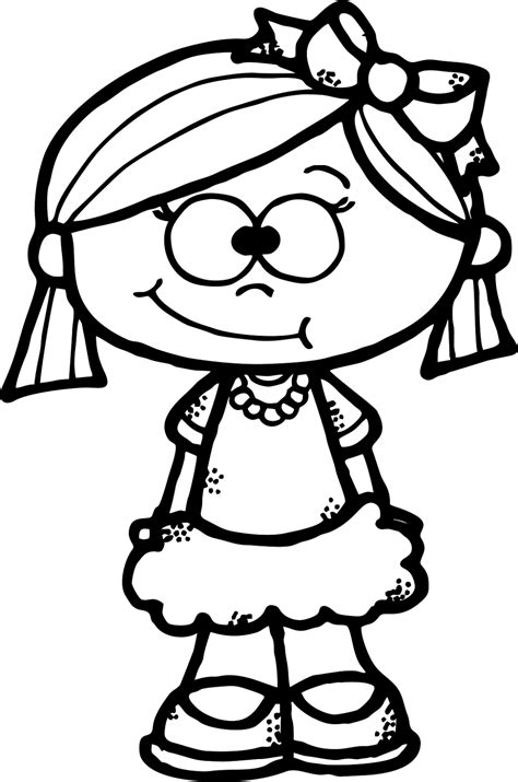 WorksheetJunkie: Cute girl Clipart Freebie | dibujos | Pinterest | Girl ...