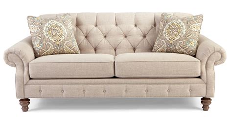 Craftmaster 7463 746350 Traditional Button-Tufted Sofa with Wide Flared ...