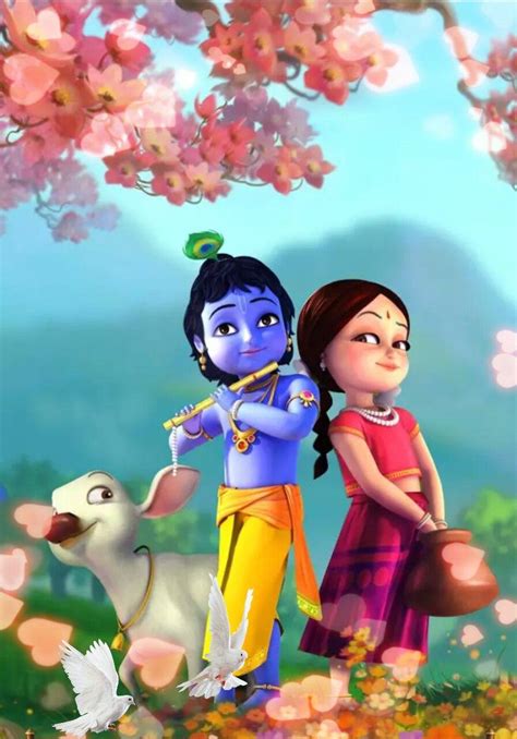 Radha Krishna Cartoon Wallpapers - Wallpaper Cave