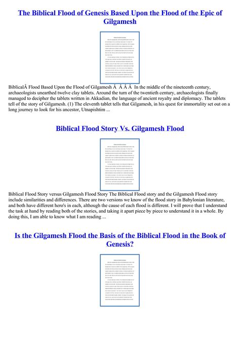 Gilgamesh Flood Essay by Katie Romero - Issuu