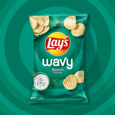 Lay's® Wavy Ranch is bursting with smooth, creamy and tangy ranch ...