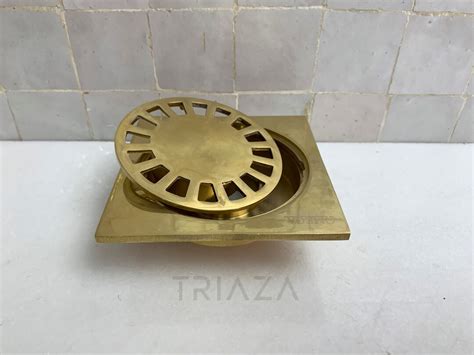 Unlacquered Brass Shower Drain, Brass Floor Drain, Shower Drain Cover ...