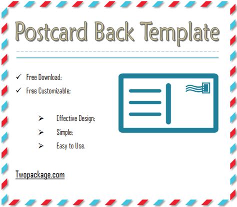 Postcard Back Template: 5+ Size Options FREE