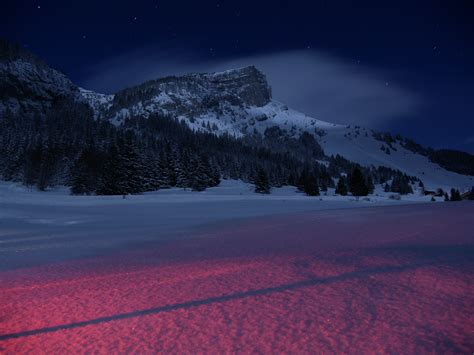 Mountains Landscape Night Snow 5k, HD Nature, 4k Wallpapers, Images ...