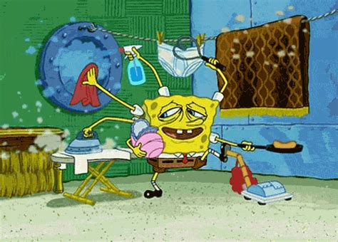 Would You Prefer To Have A Dishwasher Or Laundry At Home? | Spongebob ...