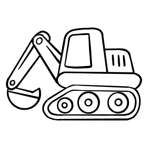 Excavator Line Art Illustration, Rat Drawing, Excavator Drawing ...