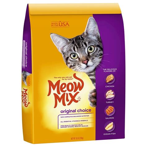 Meow Mix Original Choice Dry Cat Food, 16 lb - Walmart.com