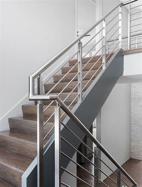 Steel railing design for home stairs: Elegant design options