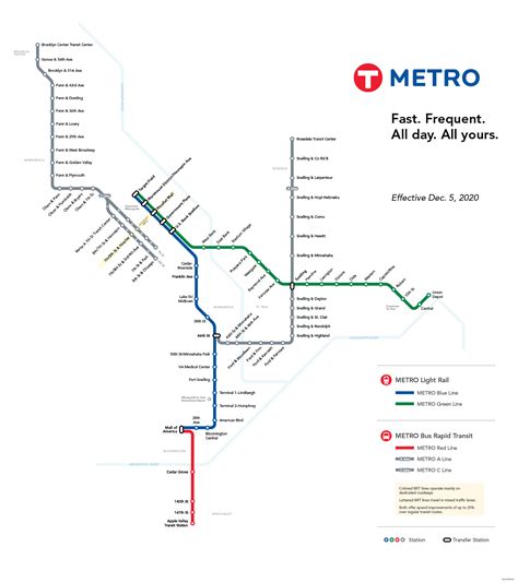 Minneapolis Light Rail Map - Keith N Olivier