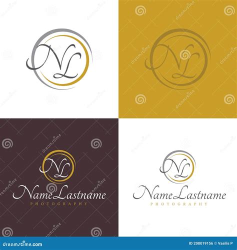 Simple Initials Photographer Logo. Vector Illustration. Stock Vector ...