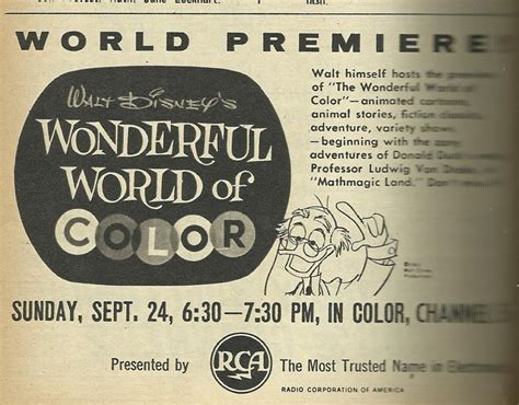 Walt Disney's Wonderful World of Color | Vintage disney, Wonders of the ...