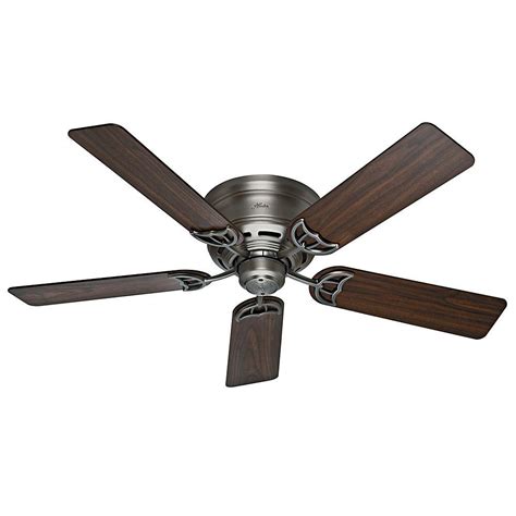 Hunter Low Profile III 52 in. Indoor Antique Pewter Ceiling Fan-53071 ...