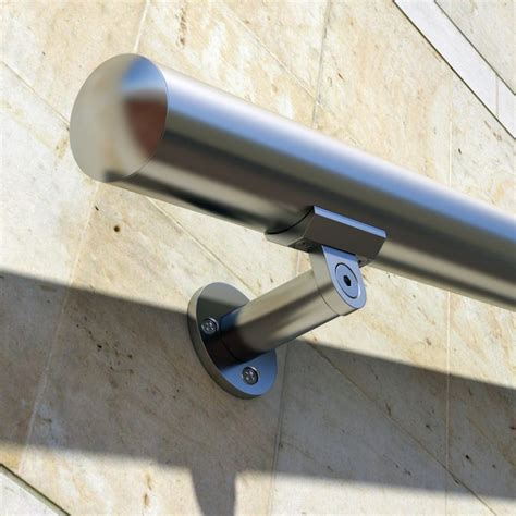 Silver Anodized Aluminum Handrail Stairs Kit From 2 Ft to 15 Ft and 1. ...