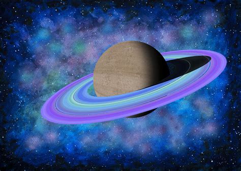 Saturn Planet Painting at PaintingValley.com | Explore collection of ...