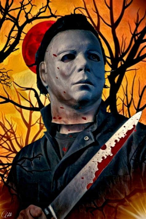 Halloween Michael Myers Inspired Prints, Michael Myers Painting, Horror ...