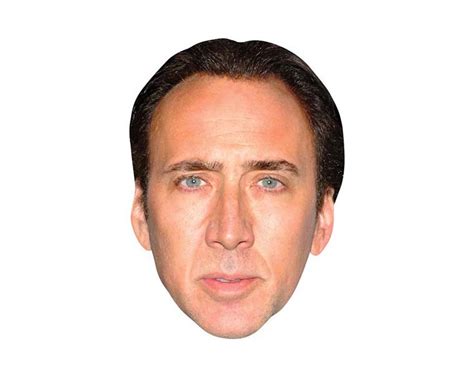 Nicolas Cage VIP Celebrity Cardboard Cutout Face Mask