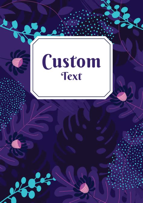 Editable Binder Cover Templates Purple