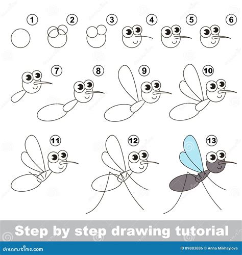 Drawing Of A Mosquito With A Jackhammer And A Compressor Vector ...