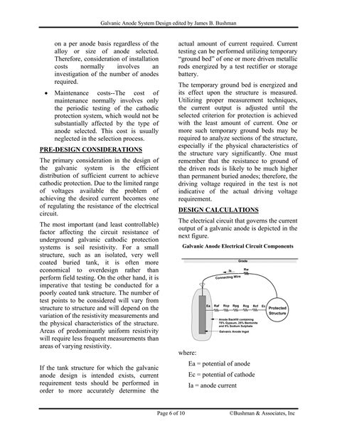 Galvanic anodes system design | PDF