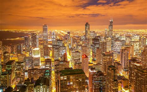 Chicago evening view wallpaper | 1920x1200 | #21219