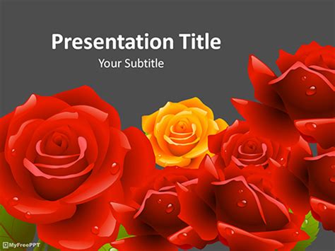 Free Roses PowerPoint Template - Download Free PowerPoint PPT