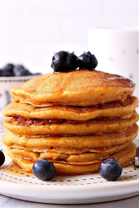 Fluffy Vegan Pancakes - Crunchy Creamy Sweet