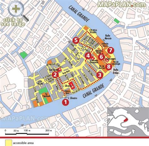 Venice Printable Tourist Map | Sygic Travel within Printable Walking ...