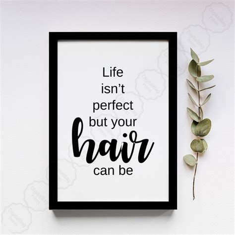 Hair Salon Wall Art Decor Digital Download Hair Quotes | Etsy