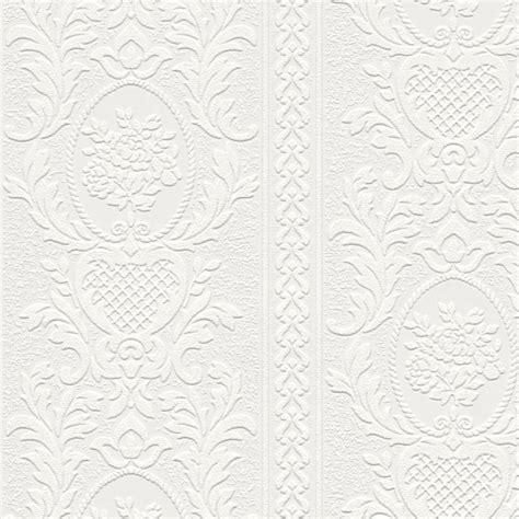 A.S. Creation Anaglypta White Blown Paintable Embossed wallpaper 2616 ...