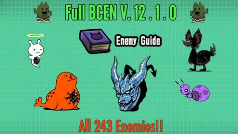 Battle Cats FULL Enemy Guide | v 12.1.0 - YouTube