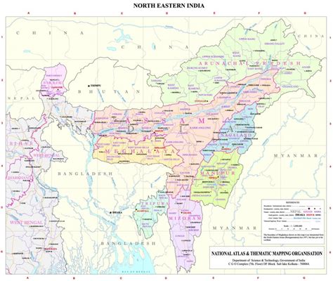 District Map North East India