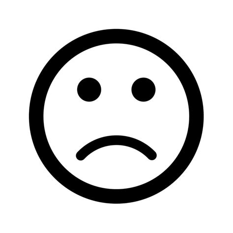 Cartoon sad smile face emoticon icon in flat style 3067848 Vector Art ...