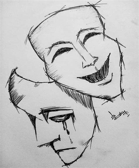 Face Mask Drawing by Kethan Sagar - Fine Art America